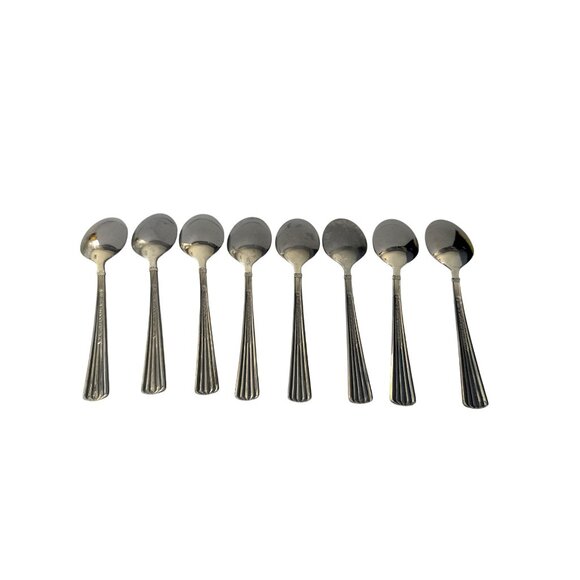 Reed & Barton Trinity Hall Teaspoons 6.5” 18/10 Stainless Steel Set Of 8 - Picture 3 of 5